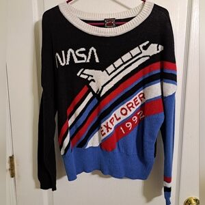 Vintage style NASA 1992 Well Worn holiday ugly Christmas sweater Size XL
